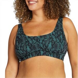 Vitamin A Sienna Scoop Neck Tank Size Medium Sea Snake Biosculpt Teal Swim Top